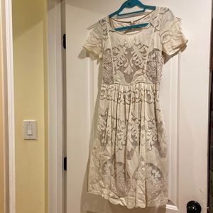 Tracy Reese Creme Floral Dress from Anthropologie